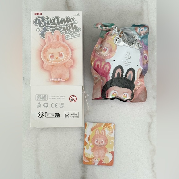 NEW Authentic Open Box Sealed Bag Popmart Big into Energy Labubu - Happiness - Picture 2 of 6